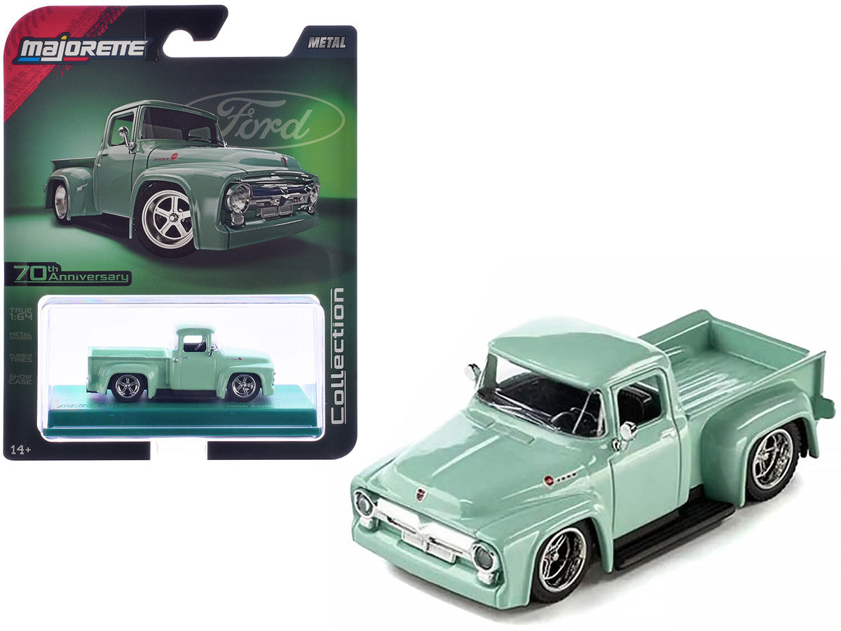 1956 Ford F-100 Pickup Truck Light Green "Collection" Series 1/64 Diecast Model Car by Majorette by Majorette