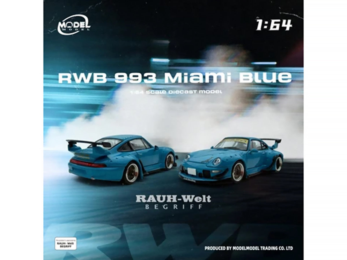 RWB 993 Miami Blue 1/64 Diecast Model Car by Model Model by Model Model