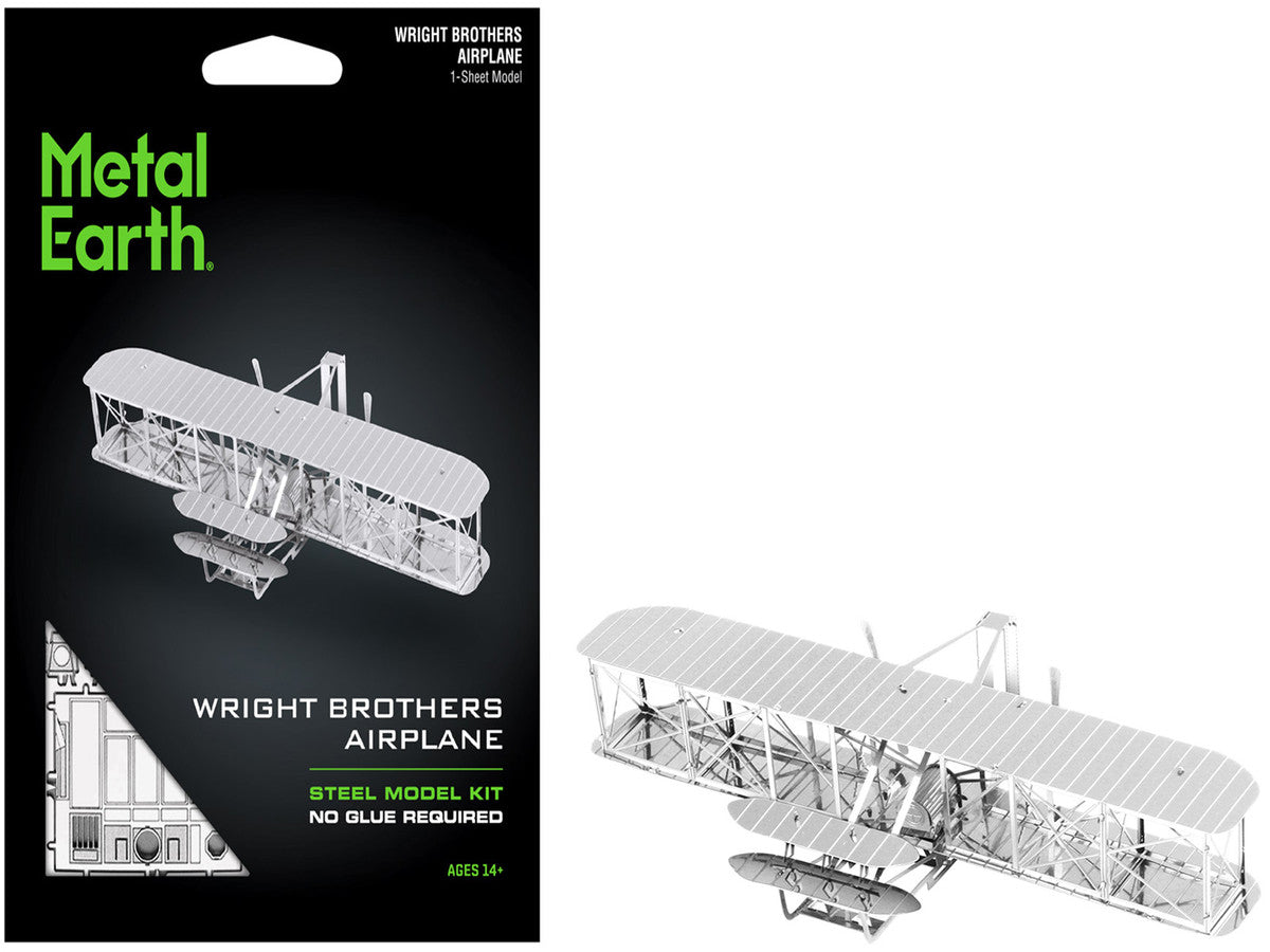 Model Kit Wright Brothers Airplane (Moderate Difficulty) Steel Model by Metal Earth by Metal Earth