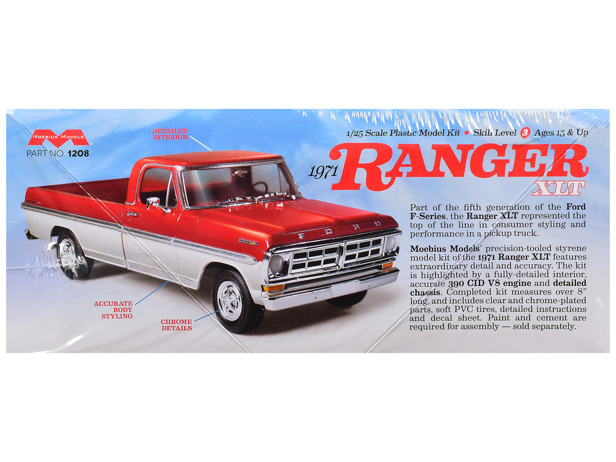 Skill 3 Model Kit 1971 Ford Ranger XLT Pickup Truck 1/25 Scale Model by Moebius by Moebius