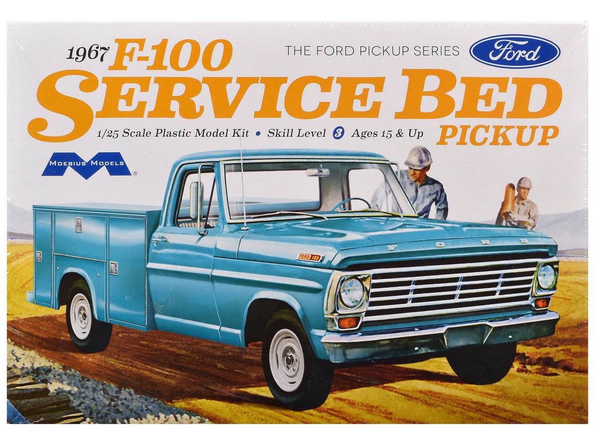 Skill 3 Model Kit 1967 Ford F100 Service Bed Pickup Truck 1/25 Scale Model by Moebius by Moebius