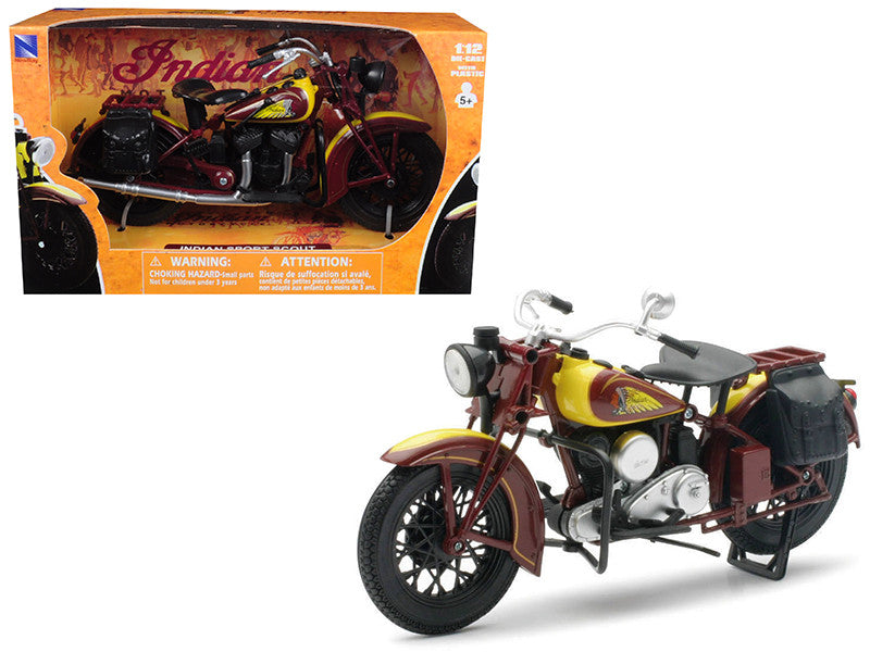 1934 Indian Sport Scout Bike 1/12 Diecast Motorcycle Model by New Ray by New Ray