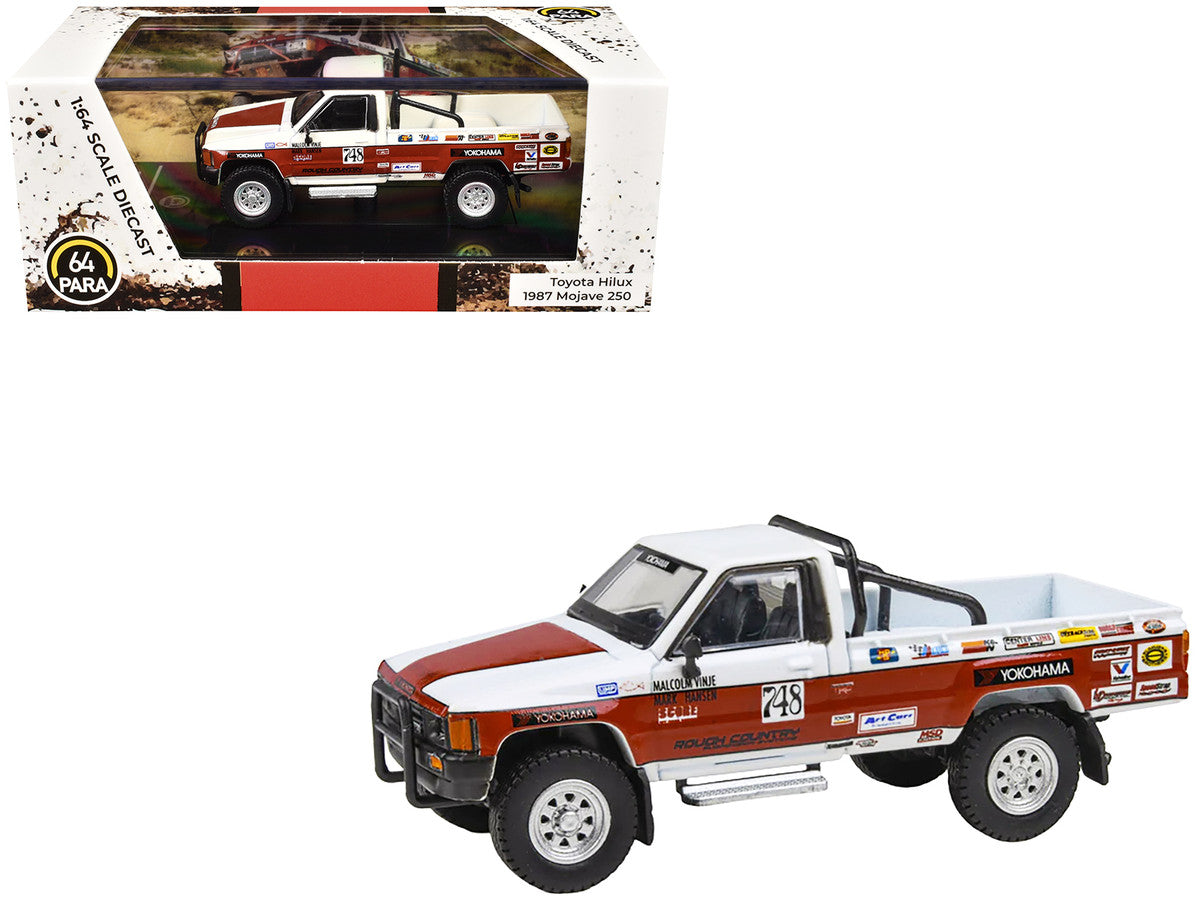 Toyota Hilux Pickup Truck #748 Malcolm Vinje - Mark Hansen "Mojave 250" (1987) 1/64 Diecast Model Car by Paragon Models by Paragon