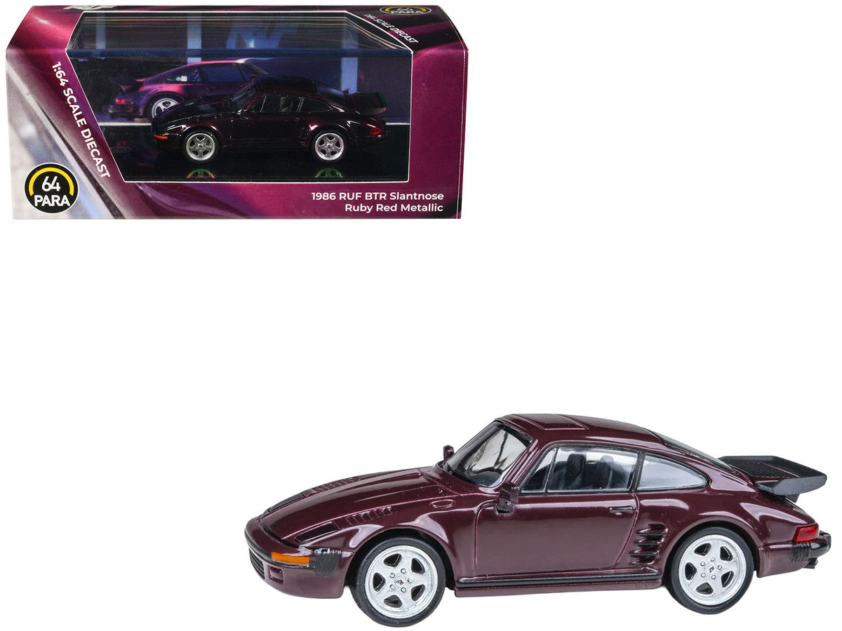 1986 RUF BTR Slantnose Ruby Red Metallic 1/64 Diecast Model Car by Paragon Models by Paragon