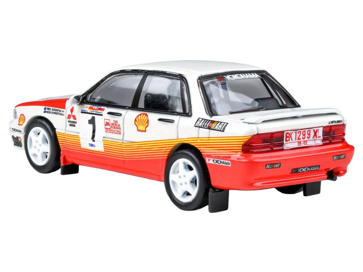 Mitsubishi Galant VR-4 RHD (Right Hand Drive) #1 Ross Dunkerton - Fred Gocentas Winner "APRC Rally Malaysia" (1991) 1/64 Diecast Model Car by Paragon Models by Paragon