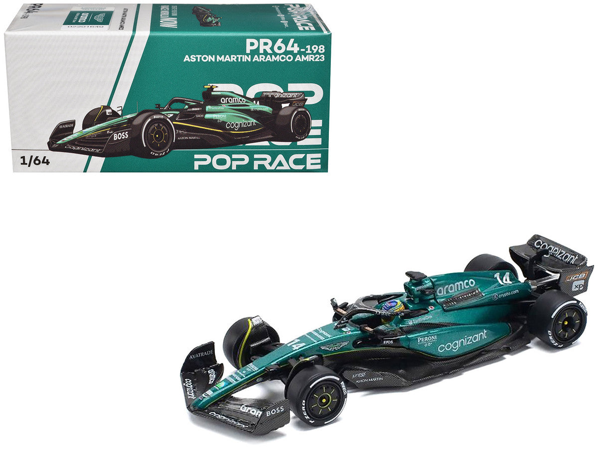 Aston Martin AMR23 #14 Fernando Alonso "Formula One F1 World Championship" (2023) 1/64 Diecast Model Car by Pop Race by Pop Race