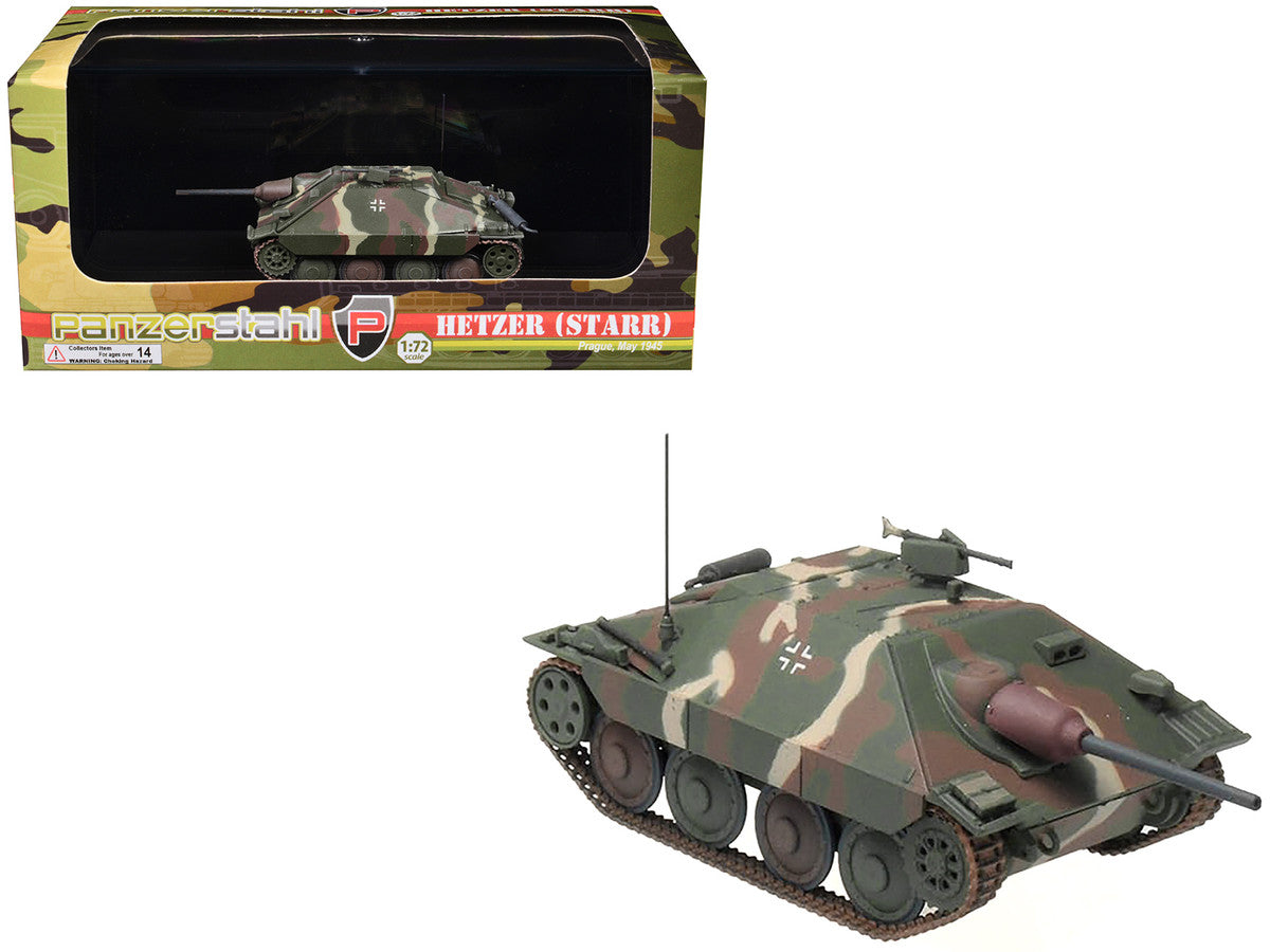 Hetzer (Starr) Tank Destroyer "Prague" (1945) German Army 1/72 Diecast Model by Panzerstahl by Panzerstahl