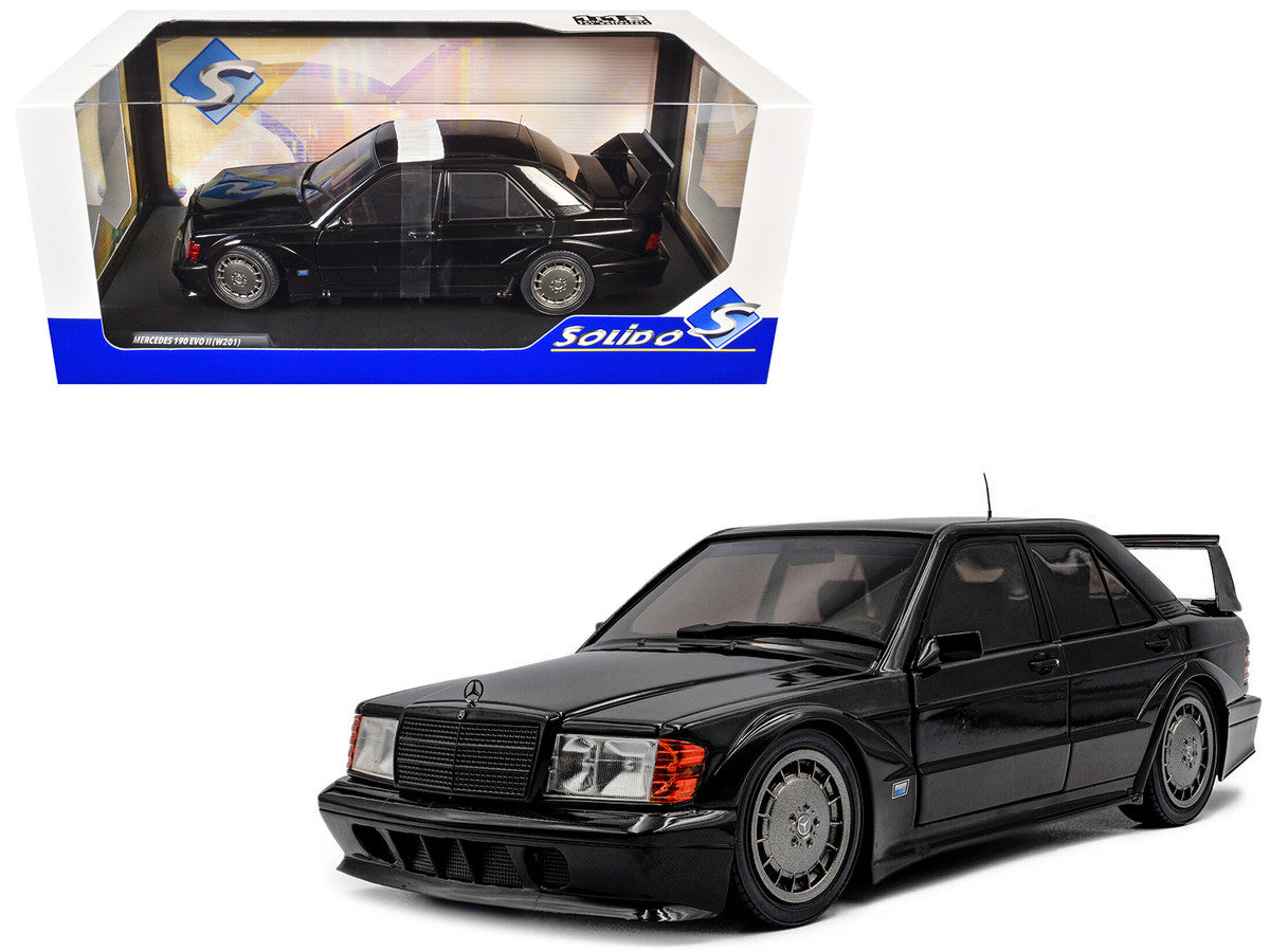 Mercedes Benz 190 Evolution II (W201) "Solido Works" Black 1/18 Diecast Model Car by Solido by Solido