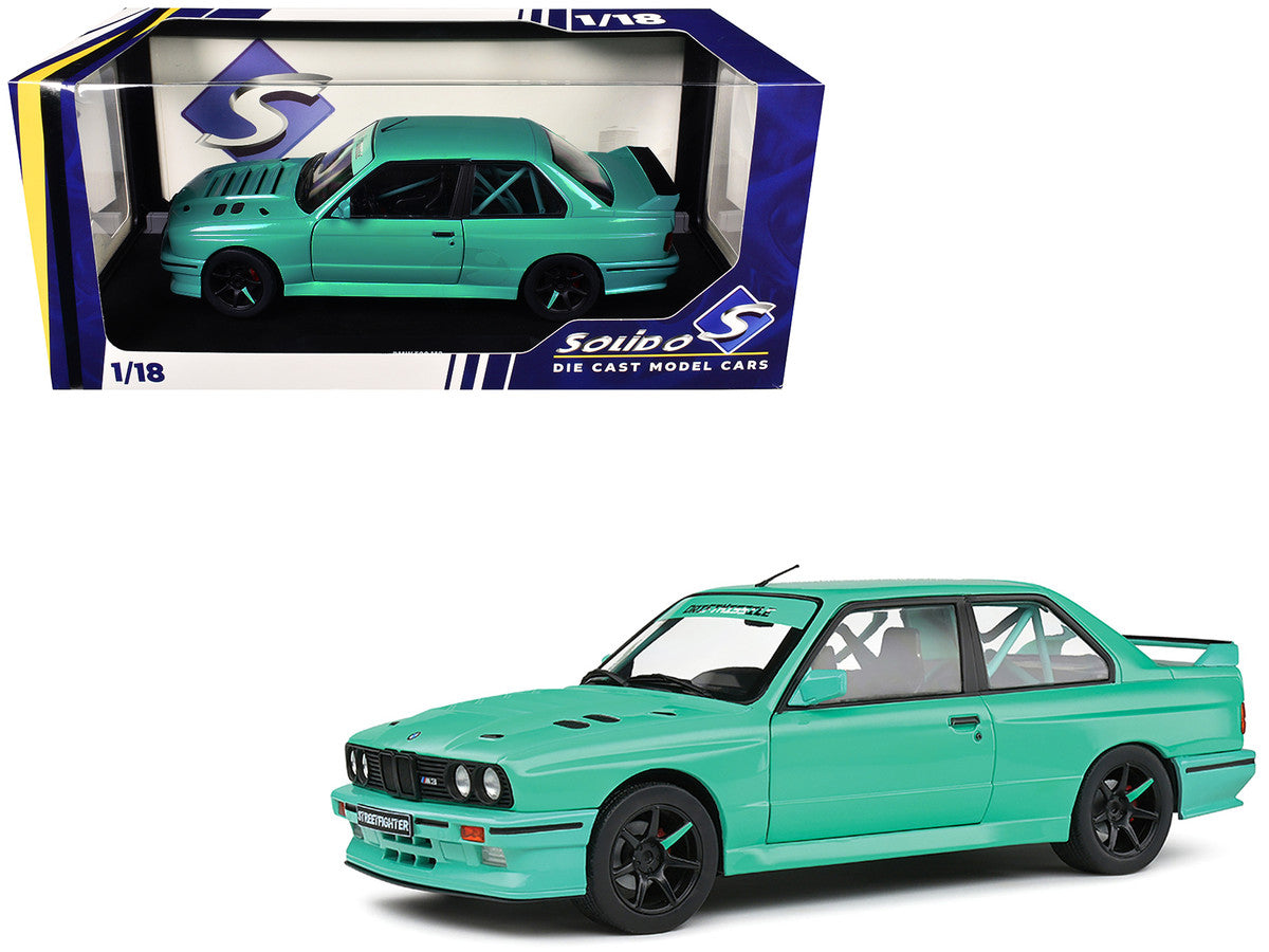 1990 BMW E30 M3 Custom "Drift Missile" Blue 1/18 Diecast Model Car by Solido by Solido