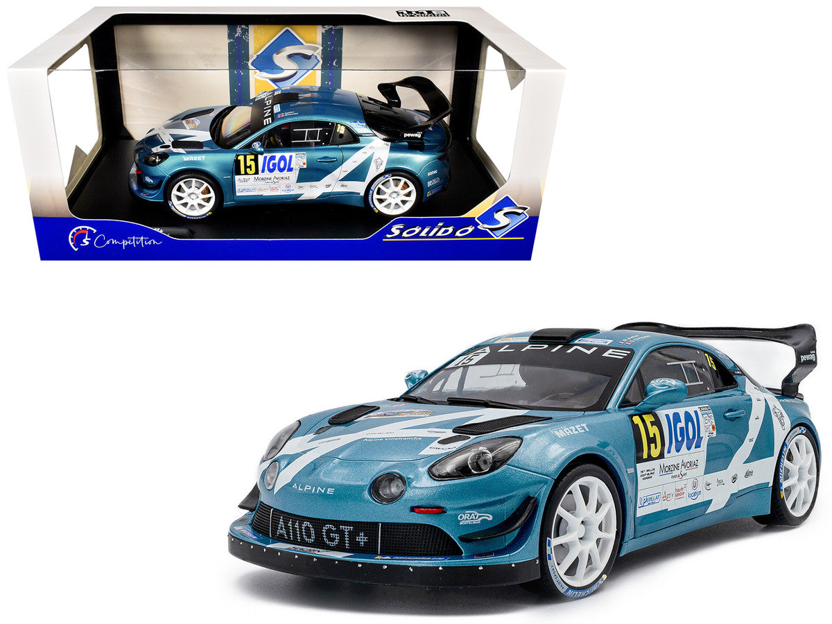 Alpine A110 Rallye GT+ #15 Raphael Astier - Denis Giraudet "Rallye Du Mont Blanc" (2024) "Competition" Series 1/18 Diecast Model Car by Solido by Solido