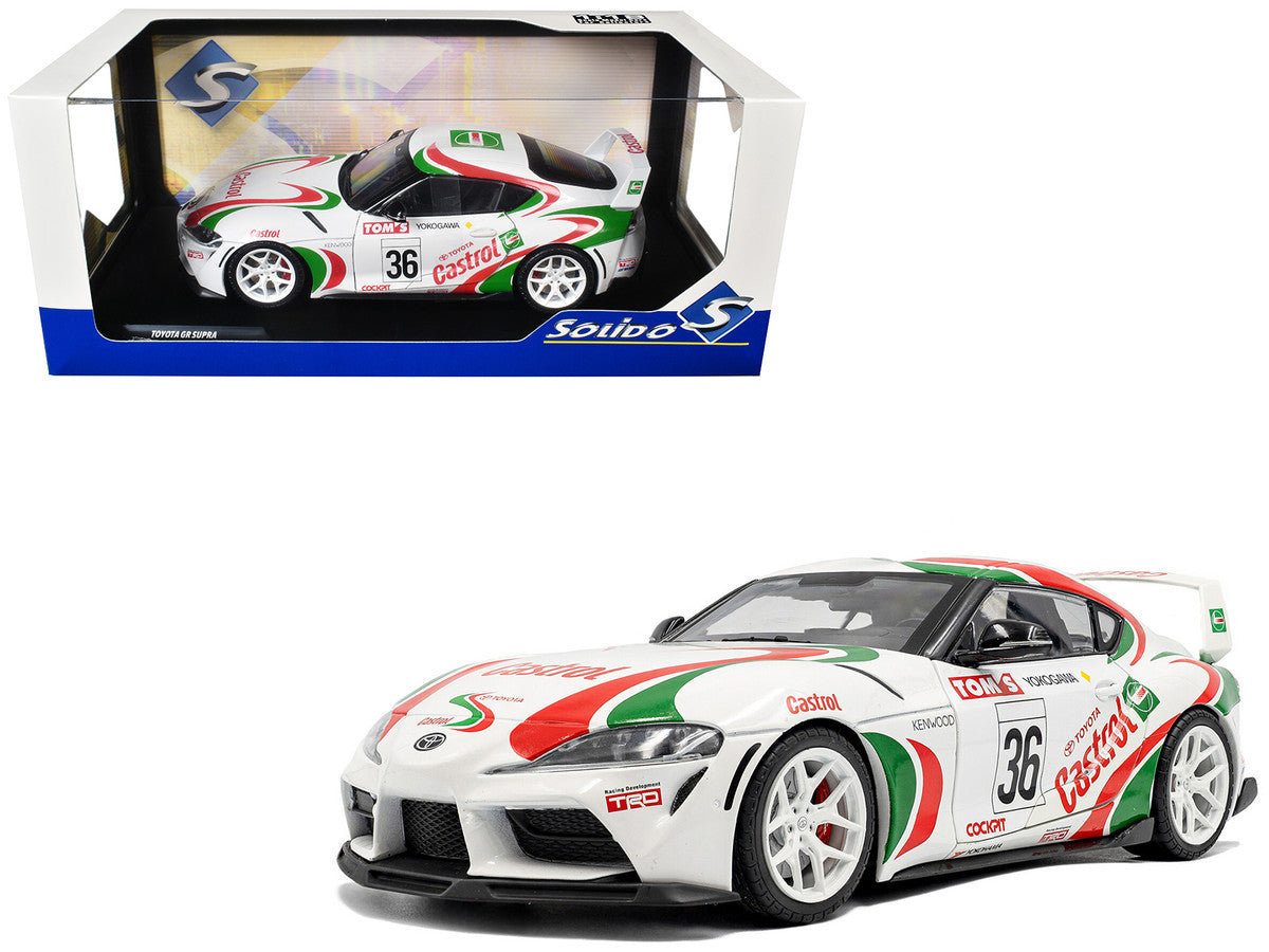 2024 Toyota GR Supra #36 "Toyota Racing Tribute" White with Green and Red Graphics 1/18 Diecast Model Car by Solido by Solido