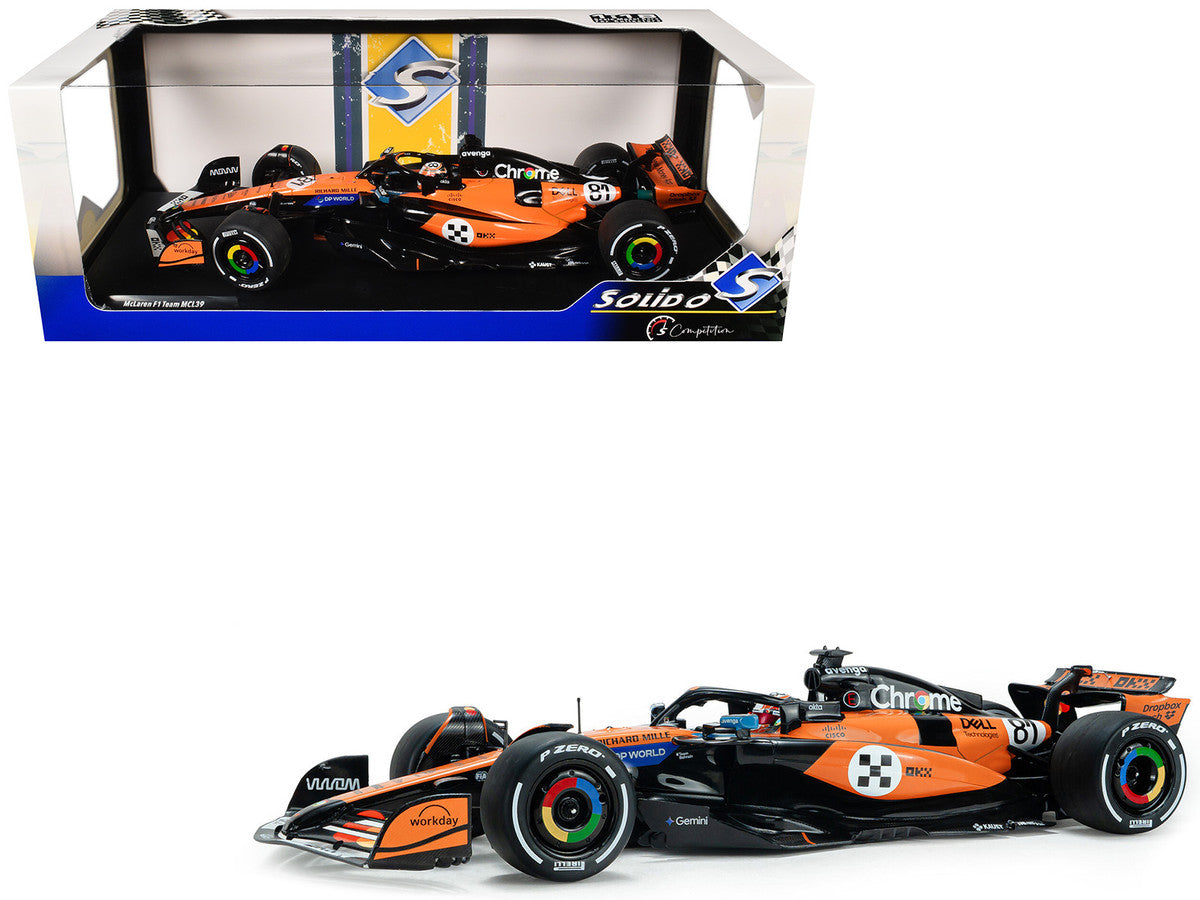 McLaren MCL39 #81 Oscar Piastri "OKX" 3rd Place Formula One F1 "Monaco GP" (2025) "Competition" Series 1/18 Diecast Model Car by Solido by Solido