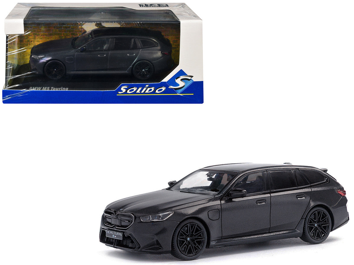 2024 BMW M5 Touring Frozen Deep Gray Metallic with Black Top 1/43 Diecast Model Car by Solido by Solido