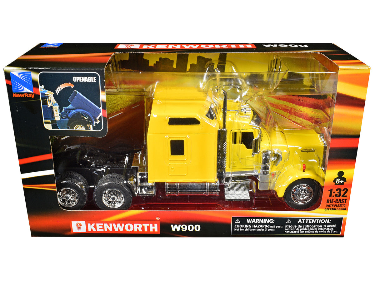 Kenworth W900 Truck Tractor Yellow "Long Haul Truckers" Series 1/32 Diecast Model by New Ray by New Ray