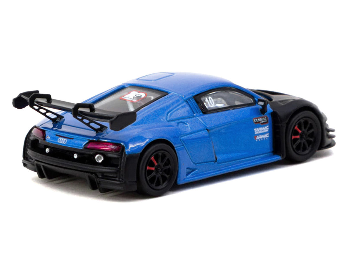 Audi R8 LMS GT3 evo II #10 "Tarmac Works 10th Anniversary" Blue Metallic and Matt Black "Hobby64" Series 1/64 Diecast Model Car by Tarmac Works by Tarmac Works