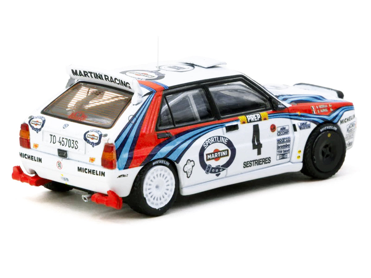 Lancia Delta HF Integrale #4 Didier Auriol - Bernard Occelli "Martini Racing" Winner "Monte Carlo Rally" (1992) "Hobby64" Series 1/64 Diecast Model Car by Tarmac Works by Tarmac Works