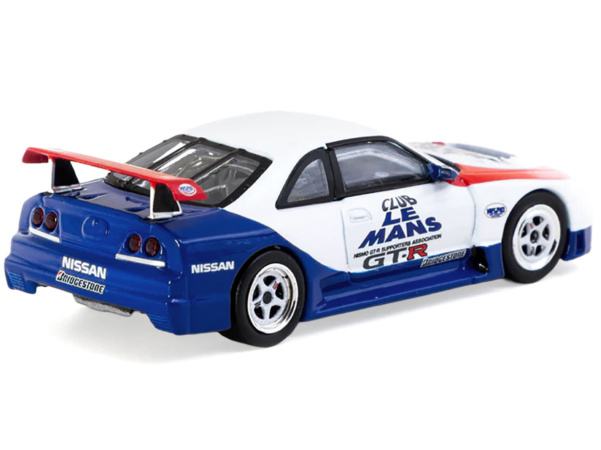 Nissan Nismo GT-R LM RHD (Right Hand Drive) "1995 Launch Version" White with Red and Blue Accents "Hobby64" Series 1/64 Diecast Model Car by Tarmac Works by Tarmac Works