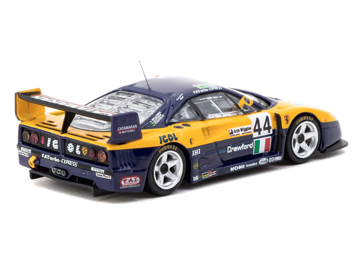 Ferrari F40 GTE #44 Luciano Della Noce - Anders Olofsson - Carl Rosenblad "24 Hours of Le Mans" (1996) "Hobby64" Series 1/64 Diecast Model Car by Tarmac Works by Tarmac Works