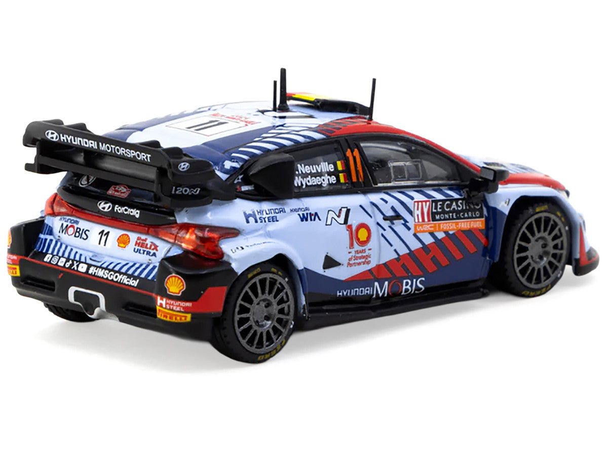 Hyundai i20 N Rally1 Hybrid #11 Thierry Neuville - Martijn Wydaeghe Winner "Rallye Monte-Carlo" (2024) "Hobby64" Series 1/64 Diecast Model by Tarmac Works by Tarmac Works