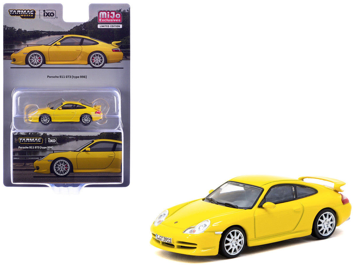 Porsche 911 GT3 (996) Yellow "Global64" Series 1/64 Diecast Model Car by Tarmac Works by Tarmac Works