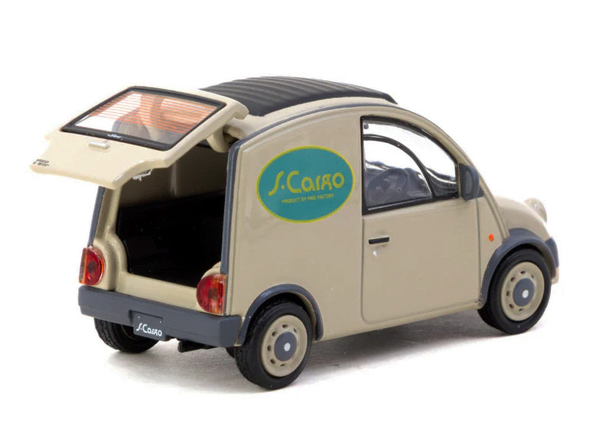 Nissan S-Cargo Van RHD (Right Hand Drive) "Presentation" Beige with Tarmac Cards "Global64" Series 1/64 Diecast Model Car by Tarmac Works by Tarmac Works