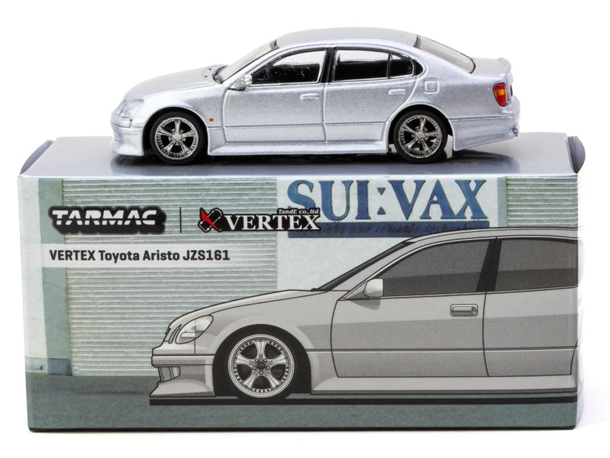 Toyota Vertex Aristo JZS161 RHD (Right Hand Drive) Silver Metallic "Global64" Series 1/64 Diecast Model Car by Tarmac Works by Tarmac Works