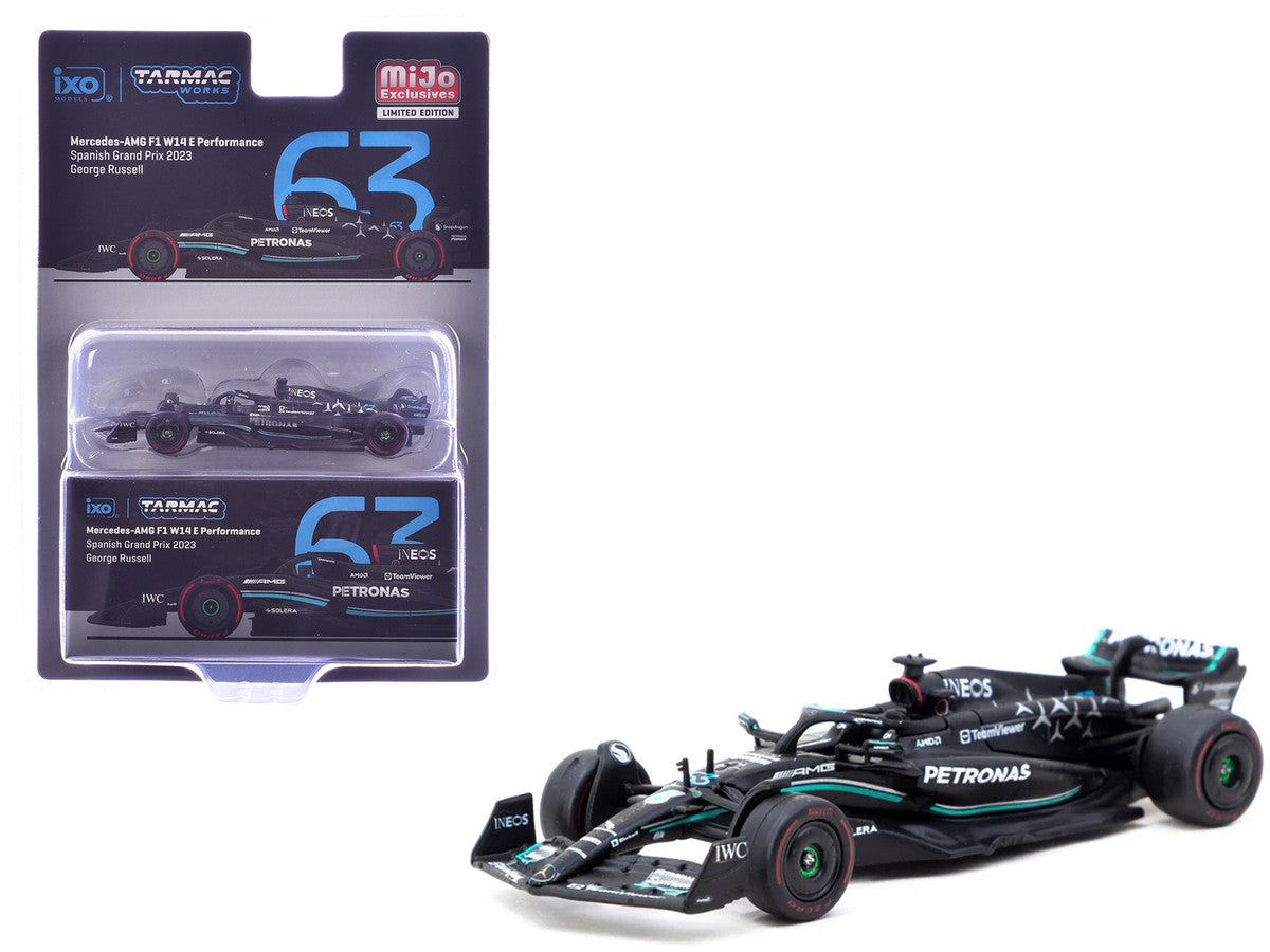 Mercedes-AMG F1 W14 E Performance #63 George Russell 3rd Place Formula One F1 "Spanish GP" (2023) "Global64" Series 1/64 Diecast Model Car by Tarmac Works by Tarmac Works