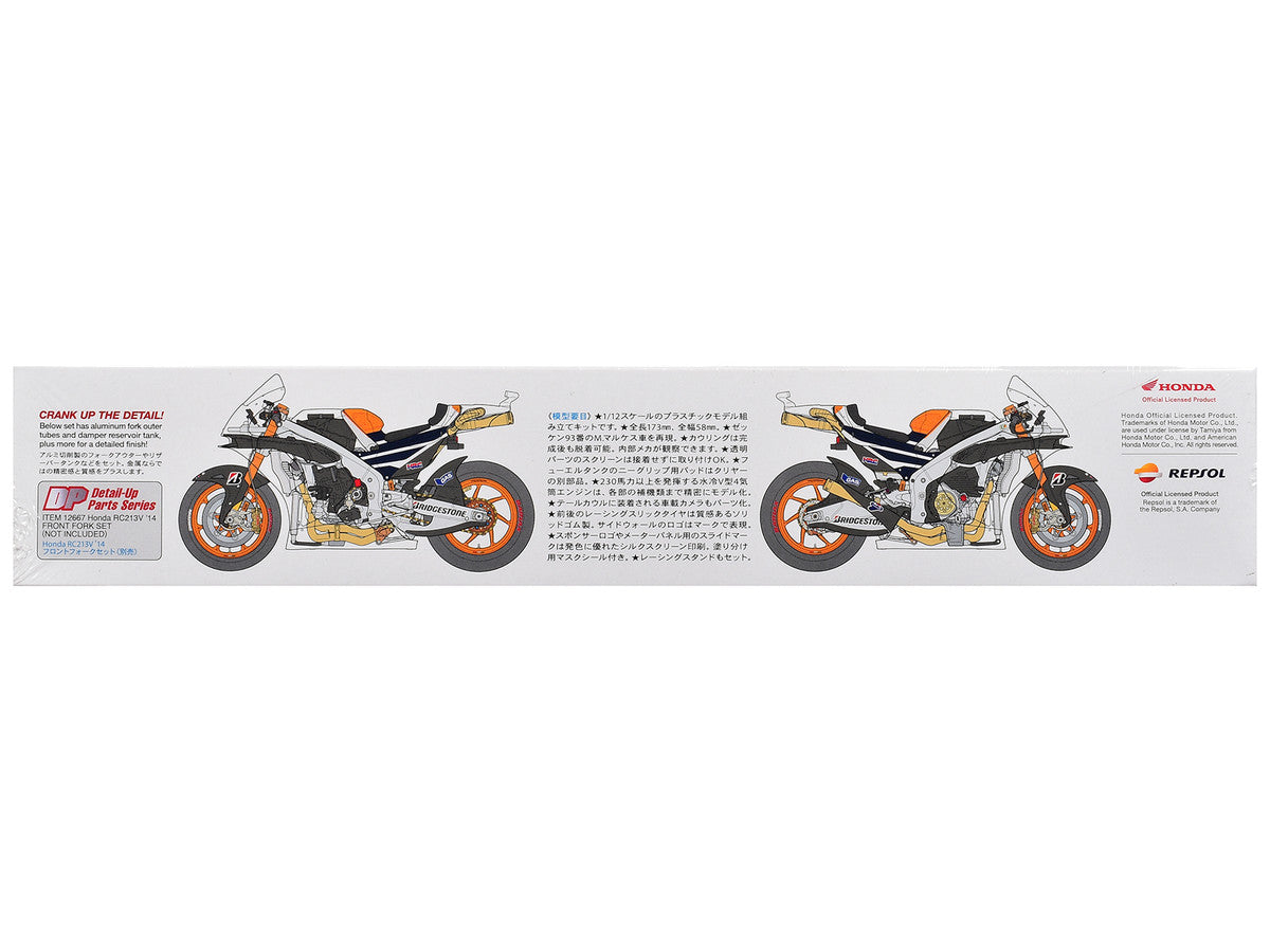 Model Kit Honda RC213V Motorcycle #93 Marc Marquez "Repsol Honda" Winner "Moto GP Championship" (2014) 1/12 Scale Model by Tamiya-4