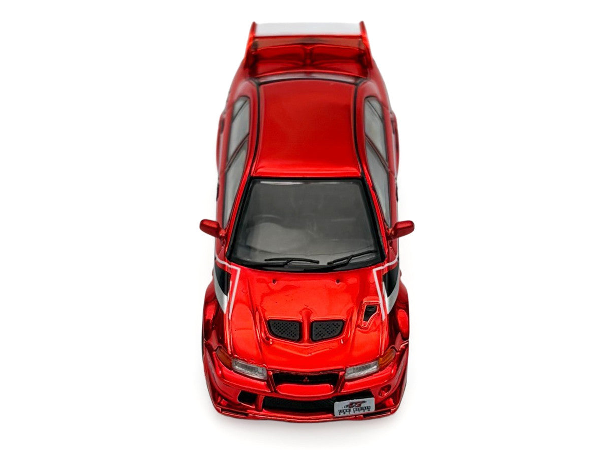 Mitsubishi Lancer Evolution VI RHD (Right Hand Drive) "Tommi Makinen Edition" Red Chrome "Hobby Expo China 2026" 1/64 Diecast Model Car by Works Model by Works