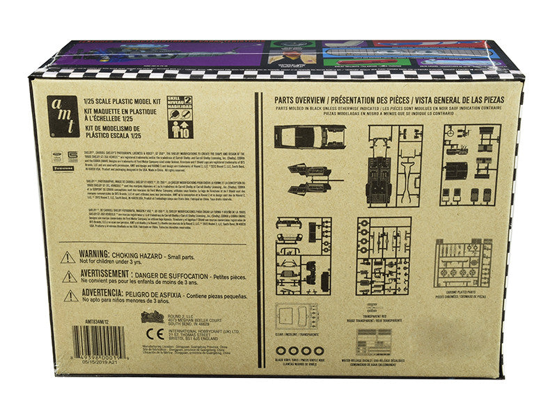 Skill 2 Model Kit 1967 Ford Mustang Shelby GT350 Black 1/25 Scale Model by AMT by AMT