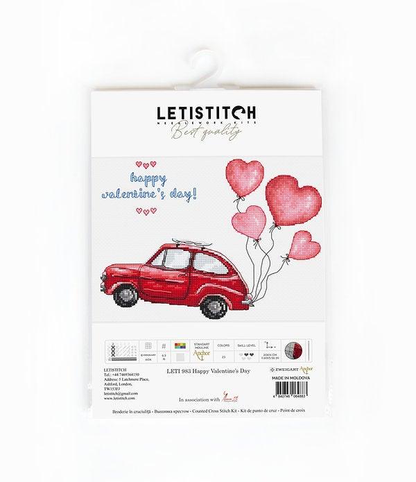 Happy Valentine's Day Counted Cross Stitch Kit by Letistitch Leti983