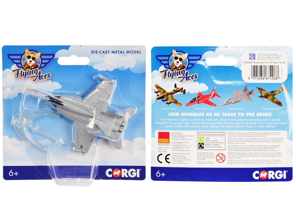 Boeing F/A-18 Super Hornet Fighter Aircraft "USAF" "Flying Aces" Series Diecast Model by Corgi by Corgi