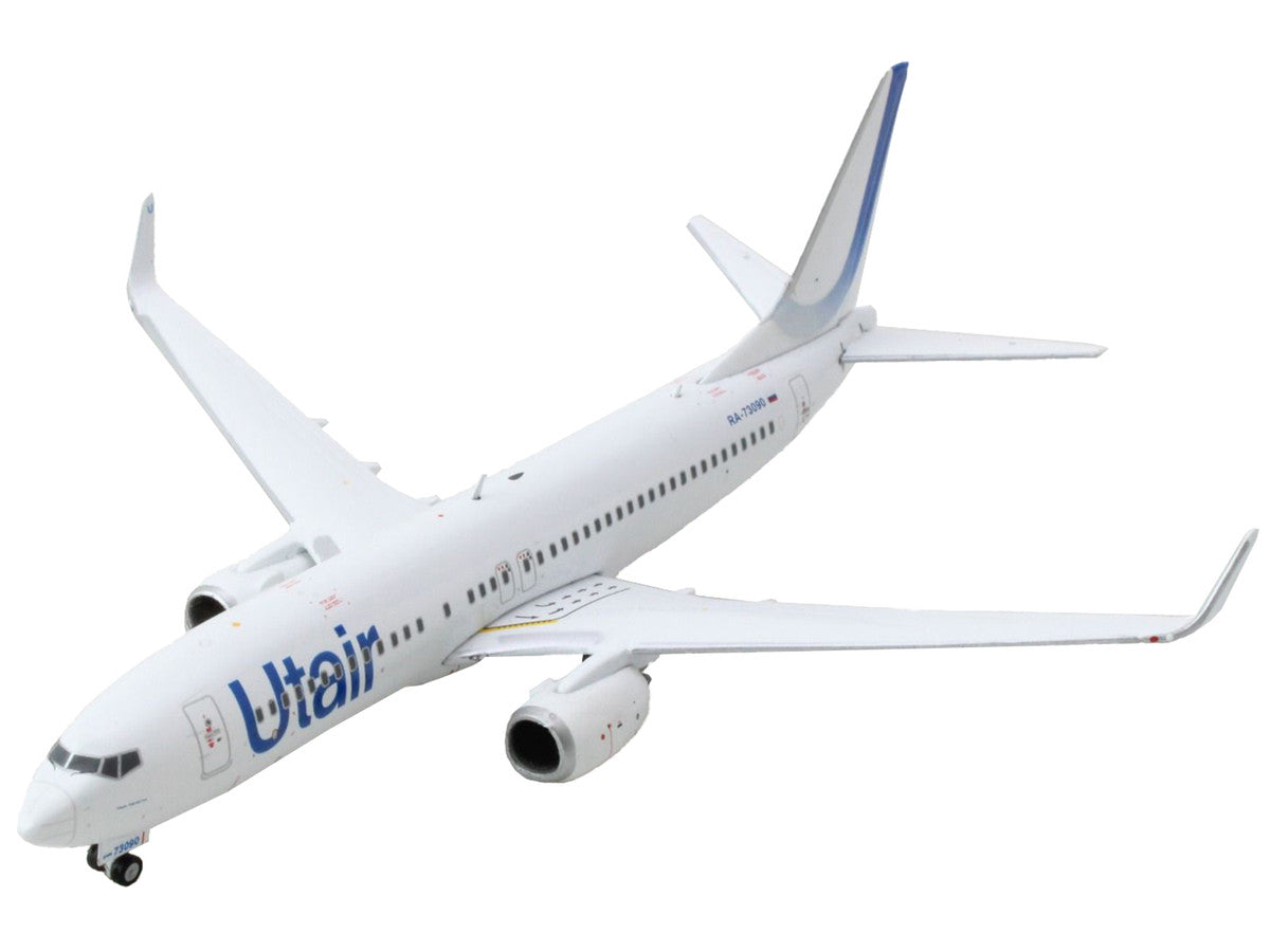 Boeing 737-800 Commercial Aircraft "Utair" White with Blue Tail Stripes 1/400 Diecast Model Airplane by GeminiJets by GeminiJets