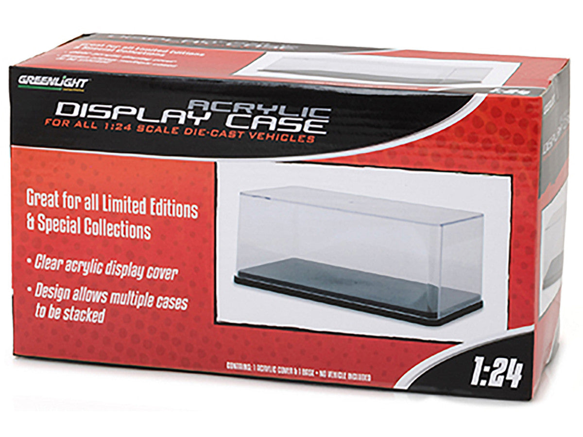 Collectible Display Show Case with Black Plastic Base for 1/24 Scale Models by Greenlight by Greenlight