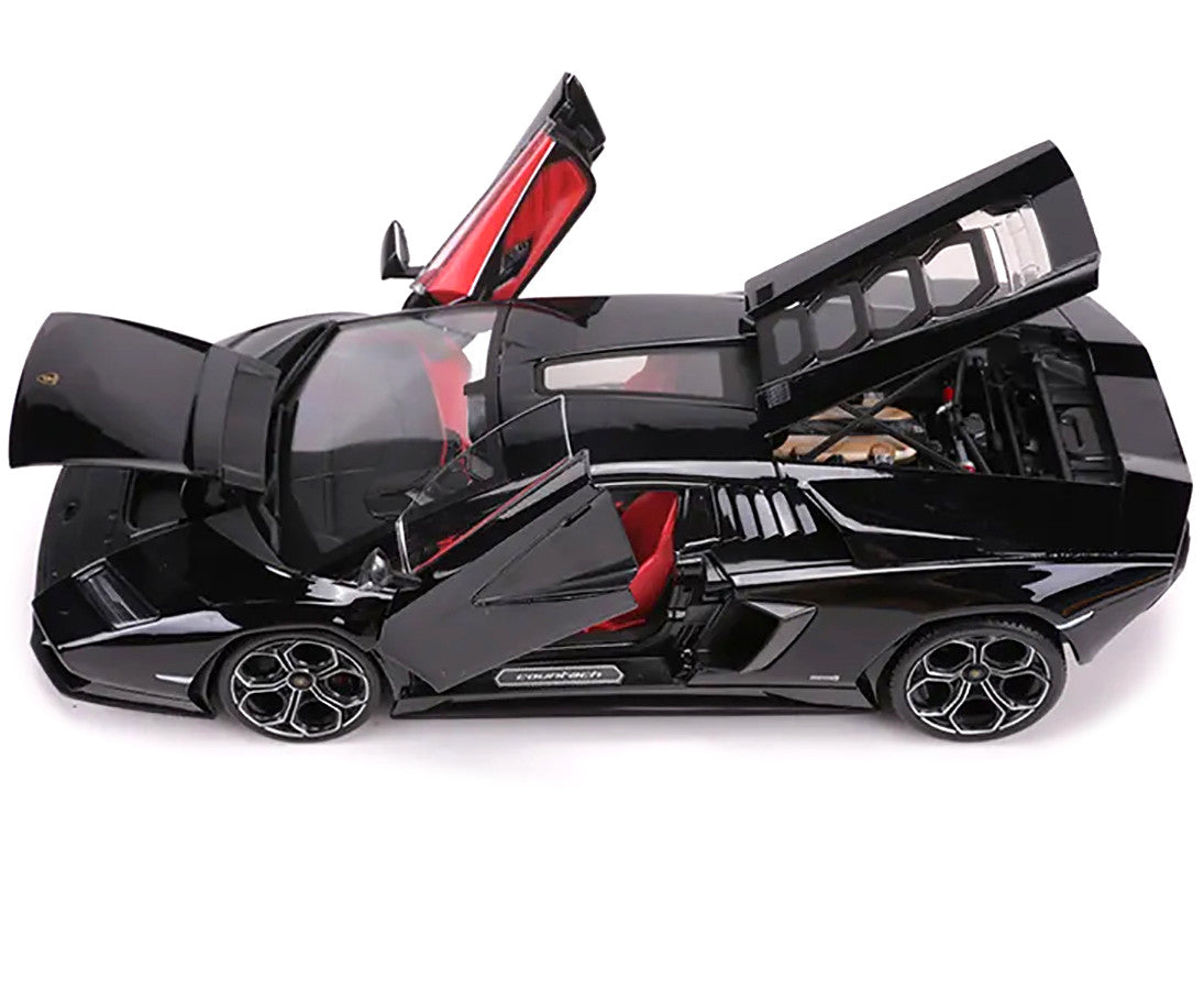 Lamborghini Countach LPI 800-4 Black with Red Interior "Special Edition" 1/18 Diecast Model Car by Maisto by Maisto