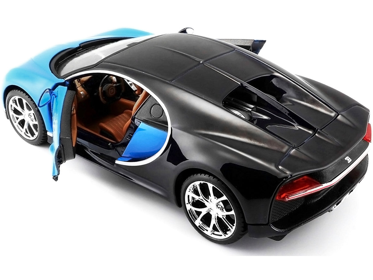 Bugatti Chiron Blue and Dark Blue 1/24 Diecast Model Car by Maisto by Maisto