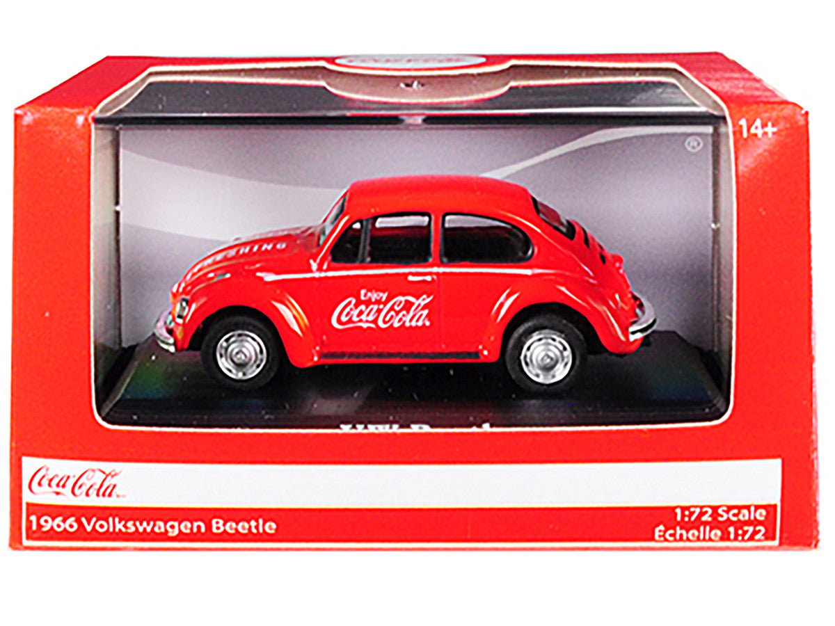 1966 Volkswagen Beetle "Coca-Cola" Red 1/72 Diecast Model Car by Motorcity Classics by Motorcity Classics