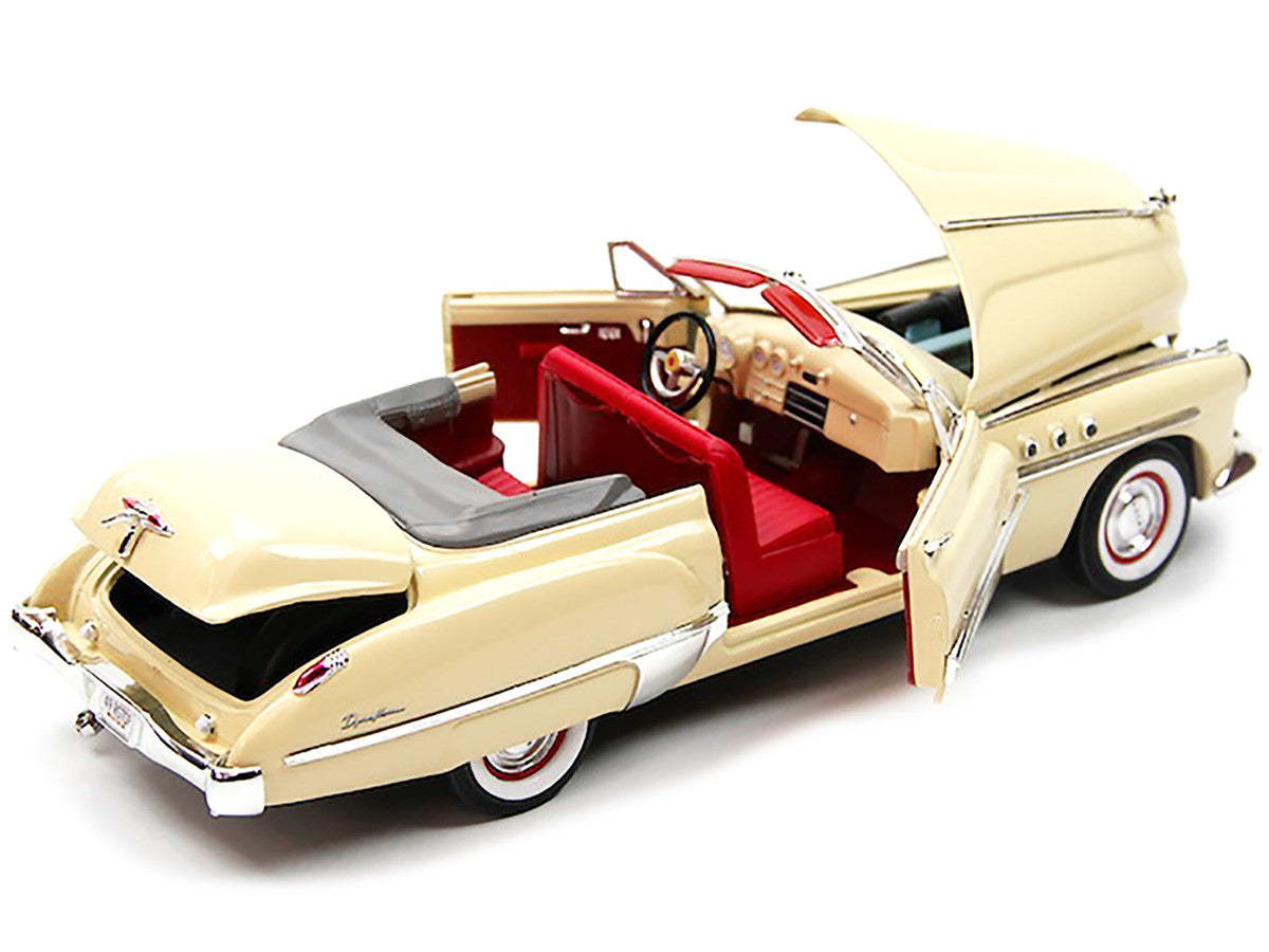 1949 Buick Roadmaster Cream with Red Interior 1/18 Diecast Model Car by Motormax by Motormax