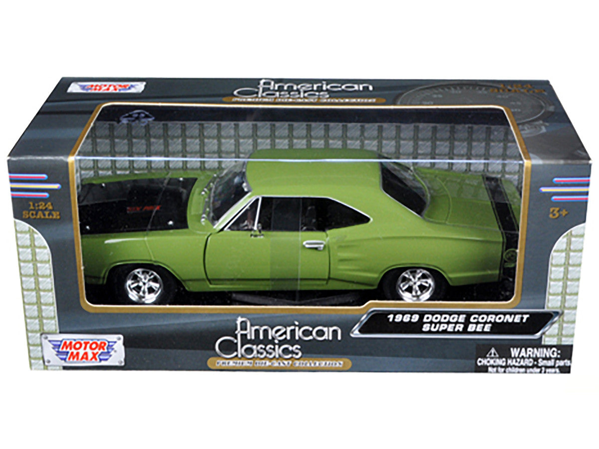 1969 Dodge Coronet Super Bee Green 1/24 Diecast Model Car by Motormax by Motormax