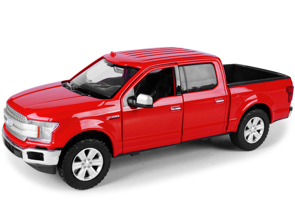 2019 Ford F-150 Lariat Crew Cab Pickup Truck Red 1/24-1/27 Diecast Model Car by Motormax by Motormax