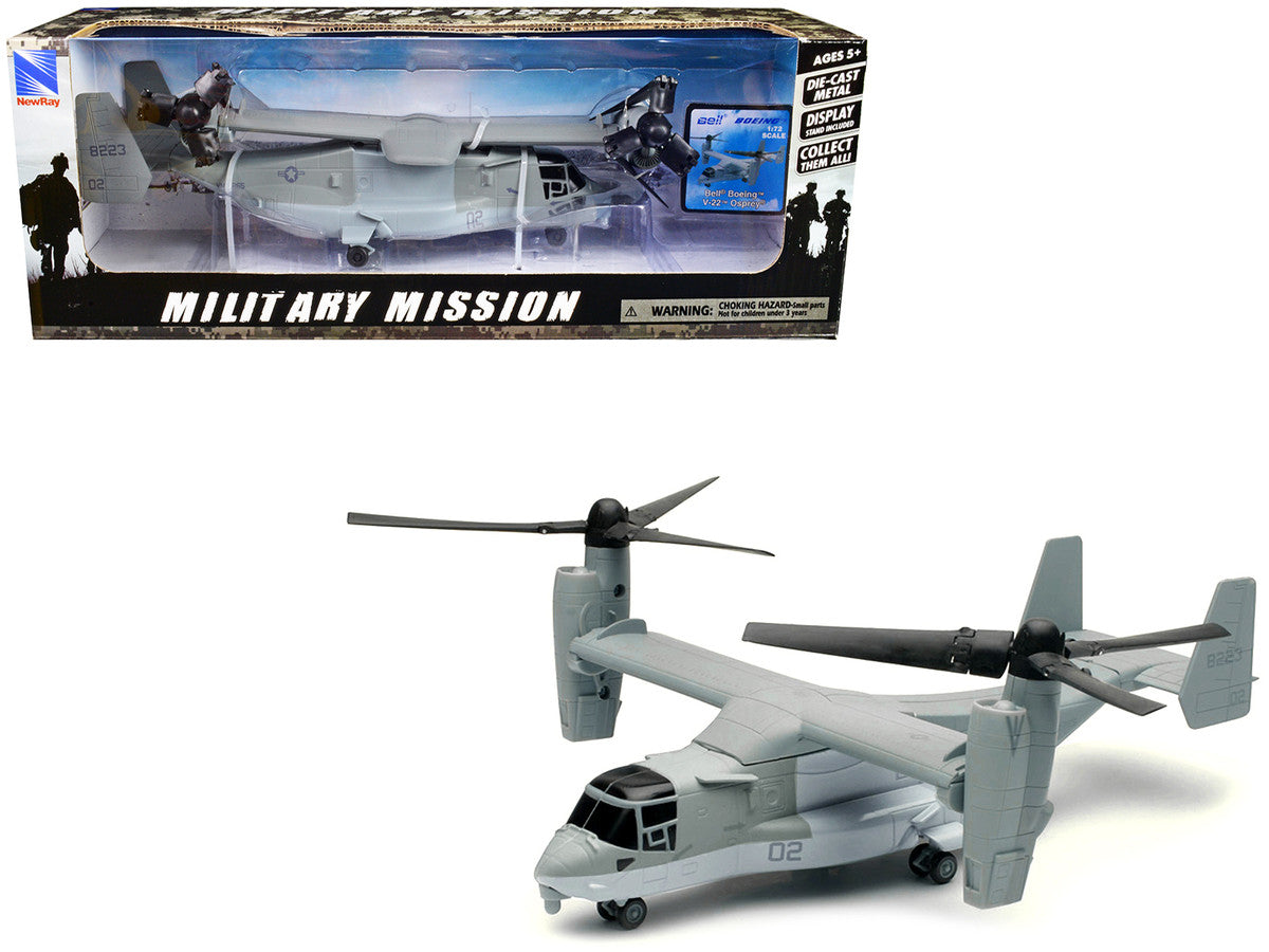 Bell Boeing V-22 Osprey Aircraft #02 Gray "US Air Force" "Military Mission" Series 1/72 Diecast Model by New Ray by New Ray