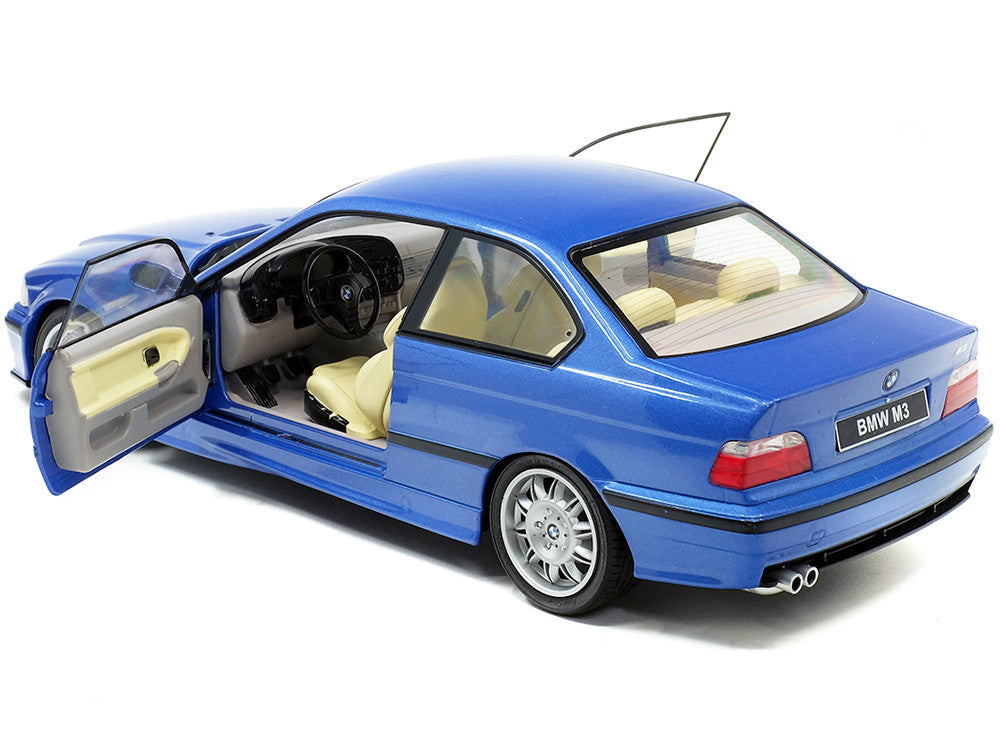 1994 BMW E36 M3 Blue Estoril Metallic 1/18 Diecast Model Car by Solido by Solido