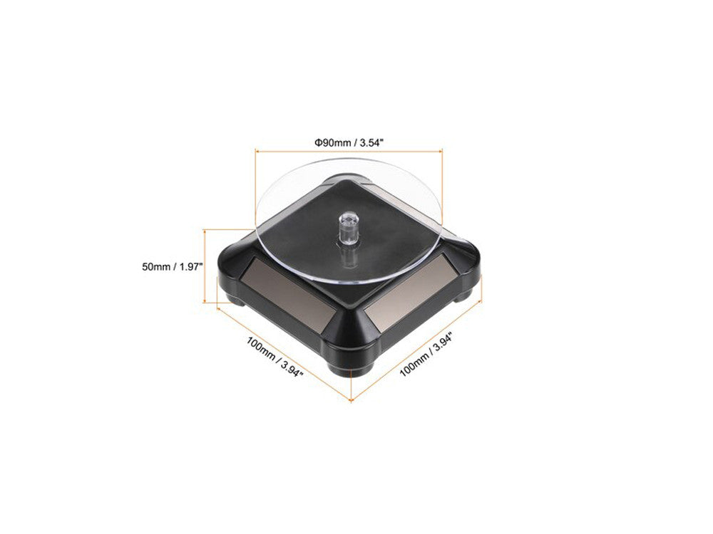 3.5″ Solar Rotating Display Stand with Black Base for 1/64 Scale Model Cars11 by Other