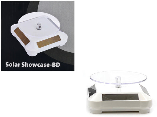 3.5″ Solar Rotating Display Stand with White Base for 1/64 Scale Model Cars by Other