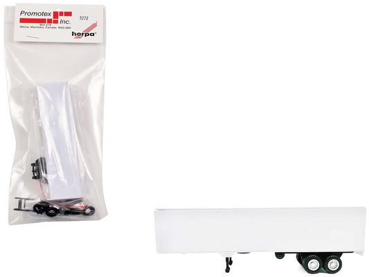 40ft Dry Van Trailer White 1/87 (HO) Plastic Model by Promotex by Promotex
