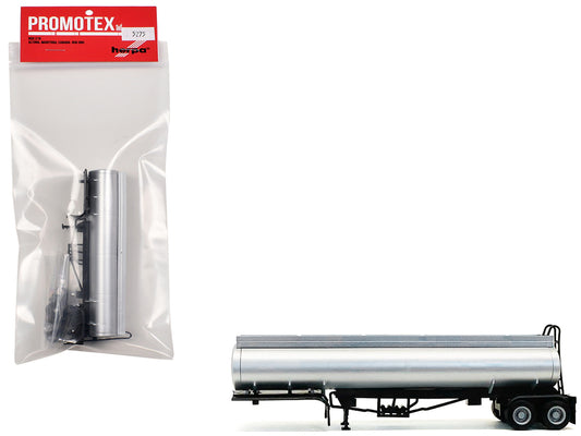 Elliptical Tanker Trailer Silver 1/87 (HO) Plastic Model by Promotex by Promotex