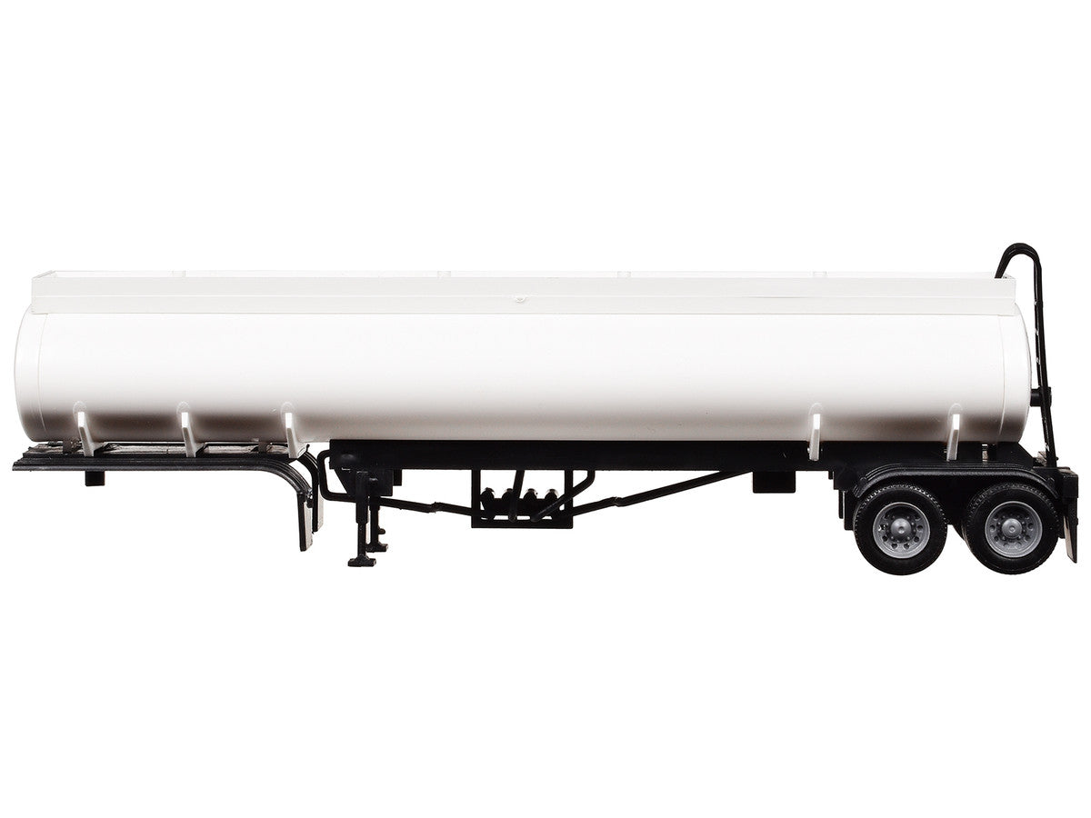 Elliptical Tanker Trailer White 1/87 (HO) Plastic Model by Promotex by Promotex