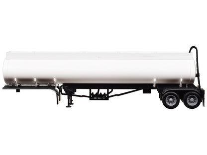 Elliptical Tanker Trailer White 1/87 (HO) Plastic Model by Promotex by Promotex