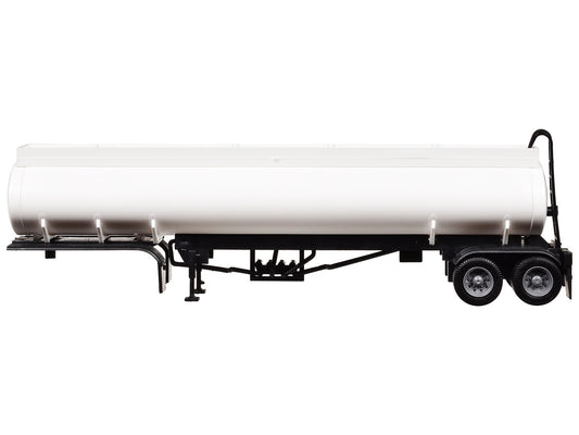 Elliptical Tanker Trailer White 1/87 (HO) Plastic Model by Promotex by Promotex