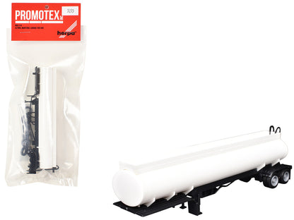 Elliptical Tanker Trailer White 1/87 (HO) Plastic Model by Promotex by Promotex
